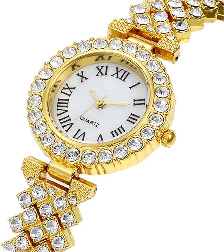 Rhinestone Steel Belt Woman Watch (without bracelet)