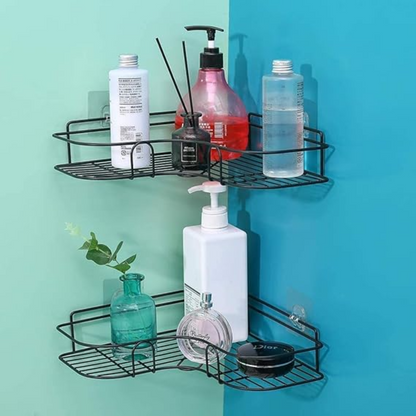 Metal Kitchen & Bathroom Corner Rack Storage Shelf