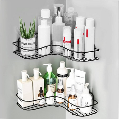 Metal Kitchen & Bathroom Corner Rack Storage Shelf